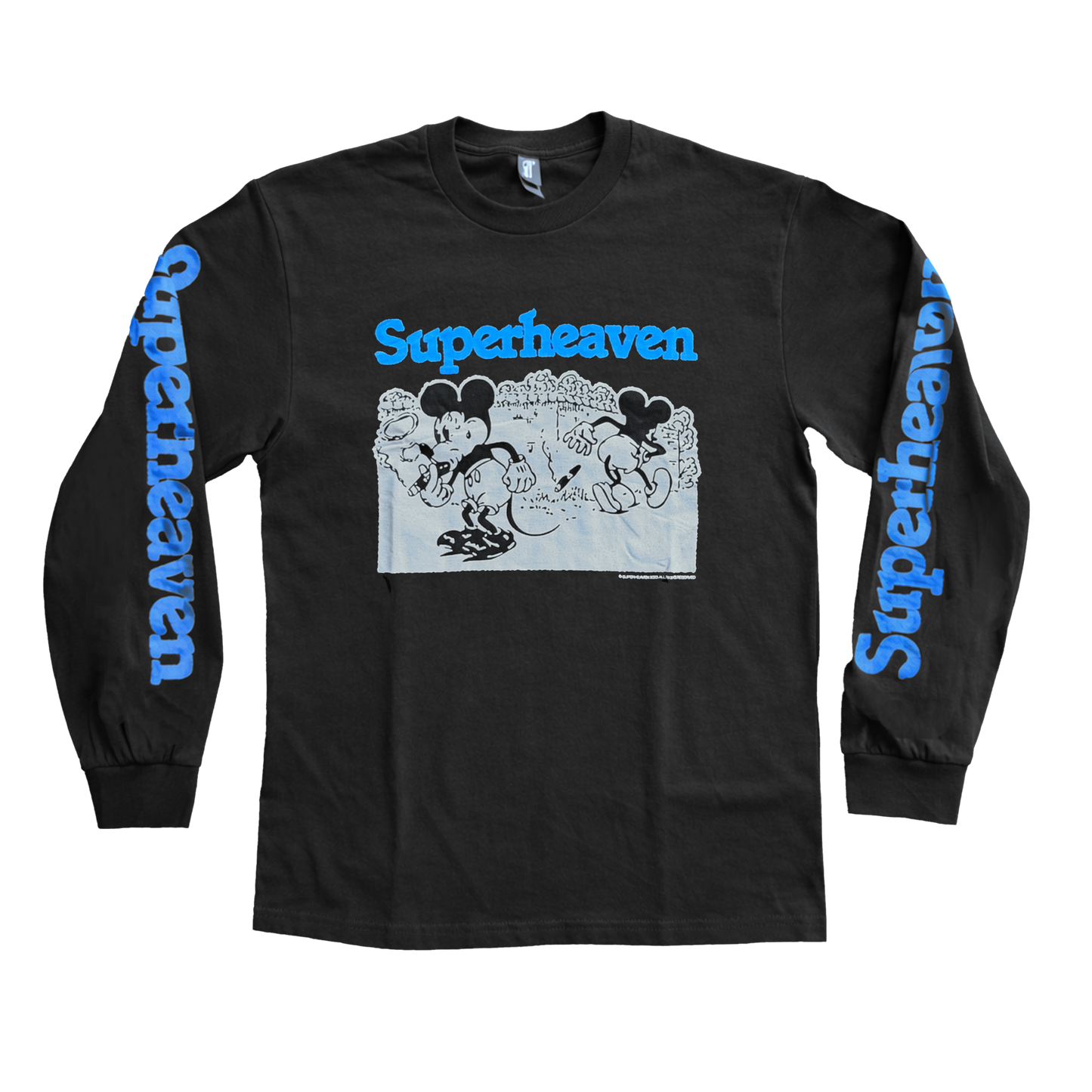 Smoking Mickey Black Long Sleeve