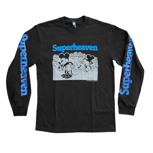 Smoking Mickey Black Long Sleeve